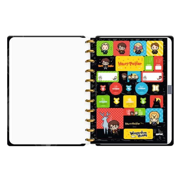 Caderno de Disco Harry Potter Charms, Tamanho G (200×275 mm) com 80 Folhas Pautadas Gramatura 90g, Spiral Hpc - PT 1 UN Caderno de Disco Harry Potter Charms, Tamanho G (200×275 mm) com 80 Folhas Pautadas Gramatura 90g, Spiral Hpc - PT 1 UN