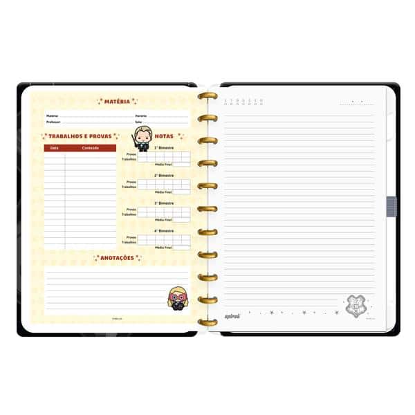 Caderno de Disco Harry Potter Charms, Tamanho G (200×275 mm) com 80 Folhas Pautadas Gramatura 90g, Spiral Hpc - PT 1 UN Caderno de Disco Harry Potter Charms, Tamanho G (200×275 mm) com 80 Folhas Pautadas Gramatura 90g, Spiral Hpc - PT 1 UN