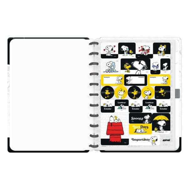 Caderno de Disco Snoopy Grande (200×275 mm) com 80 Folhas Pautadas Gramatura 90g Spiral Sno - PT 1 UN Caderno de Disco Snoopy Grande (200×275 mm) com 80 Folhas Pautadas Gramatura 90g Spiral Sno - PT 1 UN