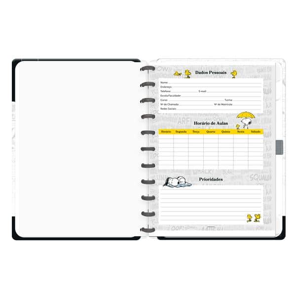 Caderno de Disco Snoopy Grande (200×275 mm) com 80 Folhas Pautadas Gramatura 90g Spiral Sno - PT 1 UN Caderno de Disco Snoopy Grande (200×275 mm) com 80 Folhas Pautadas Gramatura 90g Spiral Sno - PT 1 UN