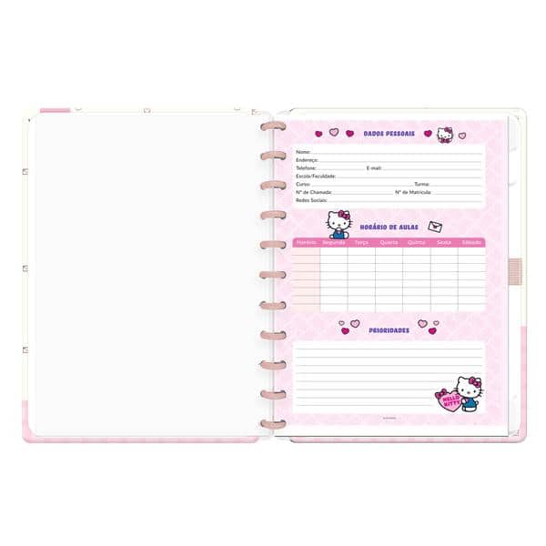 Caderno de disco Capa dura, G, 80 folhas, Hello Kitty, Spiral Hki - PT 1 UN Caderno de disco Capa dura, G, 80 folhas, Hello Kitty, Spiral Hki - PT 1 UN