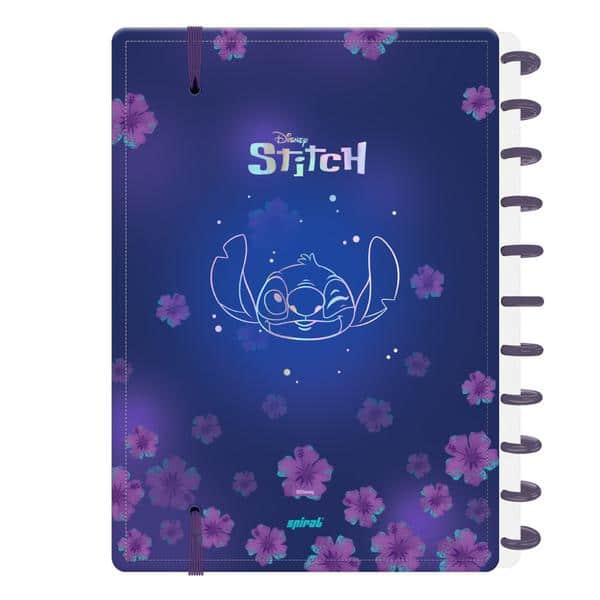 Caderno de disco Capa dura, G, 80 folhas, Stitch, Spiral Ds - PT 1 UN Caderno de disco Capa dura, G, 80 folhas, Stitch, Spiral Ds - PT 1 UN