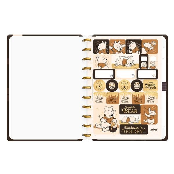 Caderno de Disco Ursinho Pooh, Tamanho G (200×275 mm) com 80 Folhas Pautadas Gramatura 90g, Spiral Pooh - PT 1 UN Caderno de Disco Ursinho Pooh, Tamanho G (200×275 mm) com 80 Folhas Pautadas Gramatura 90g, Spiral Pooh - PT 1 UN