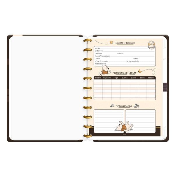 Caderno de Disco Ursinho Pooh, Tamanho G (200×275 mm) com 80 Folhas Pautadas Gramatura 90g, Spiral Pooh - PT 1 UN Caderno de Disco Ursinho Pooh, Tamanho G (200×275 mm) com 80 Folhas Pautadas Gramatura 90g, Spiral Pooh - PT 1 UN