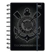 Caderno de Disco Corinthians Grande (200×275 mm) com 80 Folhas Pautadas Gramatura 90g Spiral Sccp - PT 1 UN