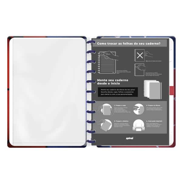 Caderno de Disco NBA, Tamanho G (200×275 mm) com 80 Folhas Pautadas Gramatura 90g, Spiral Nba - PT 1 UN Caderno de Disco NBA, Tamanho G (200×275 mm) com 80 Folhas Pautadas Gramatura 90g, Spiral Nba - PT 1 UN