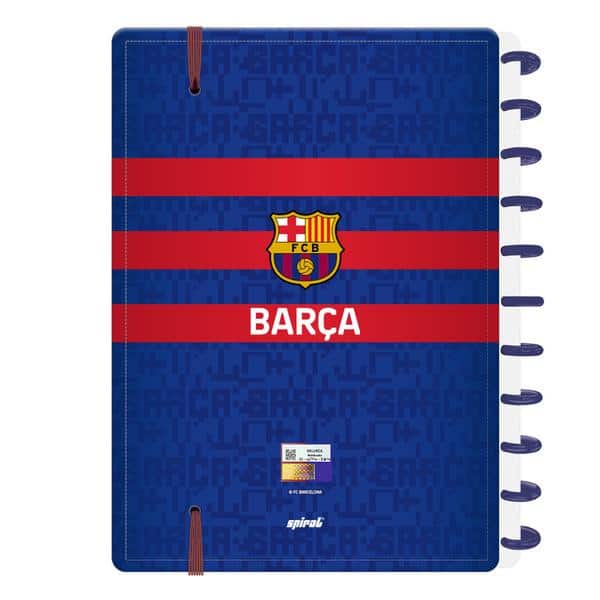 Caderno de Disco Barcelona FC Grande (200×275 mm) com 80 Folhas Pautadas Gramatura 90g Spiral Bc - PT 1 UN