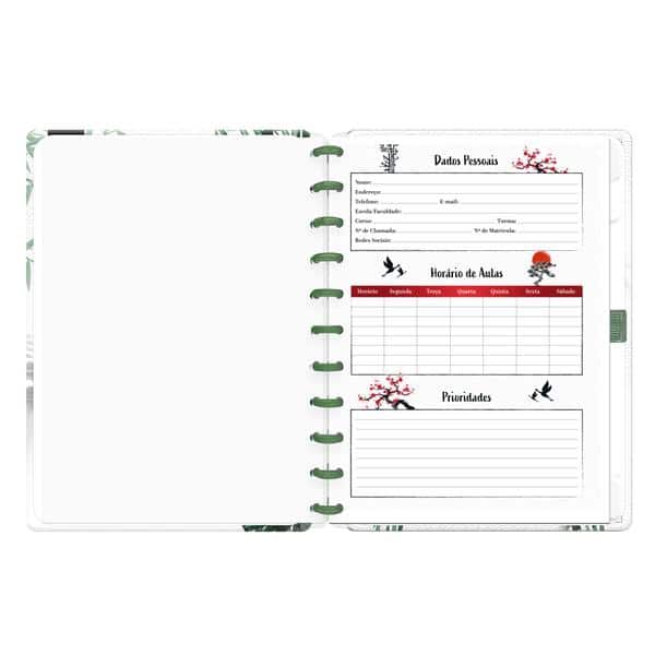 Caderno de Disco Zen Grande (200×275 mm) com 80 Folhas Pautadas Gramatura 90g Spiral Zen - PT 1 UN