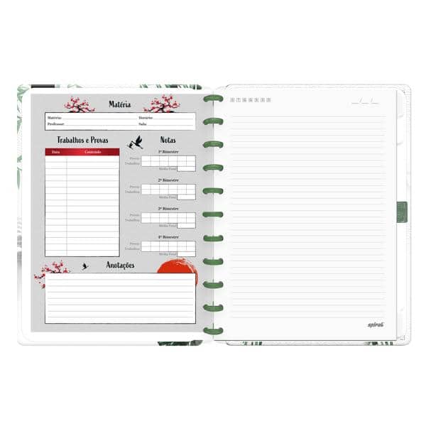 Caderno de Disco Zen Grande (200×275 mm) com 80 Folhas Pautadas Gramatura 90g Spiral Zen - PT 1 UN