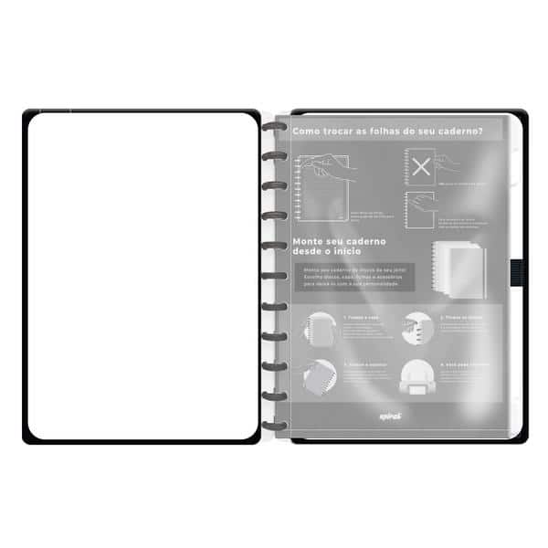 Caderno de Disco Flamengo Grande (200×275 mm) com 80 Folhas Pautadas Gramatura 90g Spiral Fla - PT 1 UN