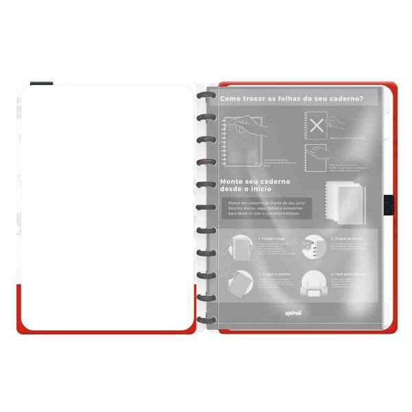 Caderno de Disco São Paulo Grande (200×275 mm) com 80 Folhas Pautadas Gramatura 90g Spiral SPFC - PT 1 UN