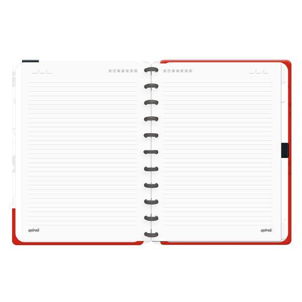 Caderno de Disco São Paulo Grande (200×275 mm) com 80 Folhas Pautadas Gramatura 90g Spiral SPFC - PT 1 UN