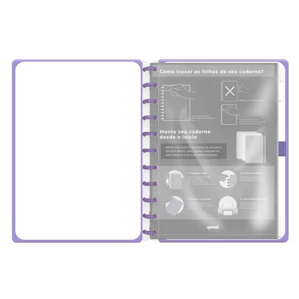 Caderno de Disco Brief Executive Lilás, Tamanho G (200×275 mm) com 80 Folhas Pautadas Gramatura 90g, Spiral Brf Ex - PT 1 UN Caderno de Disco Brief Executive Lilás, Tamanho G (200×275 mm) com 80 Folhas Pautadas Gramatura 90g, Spiral Brf Ex - PT 1 UN