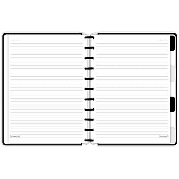 Caderno de disco Capa dura, 80 folhas G, 215x286mm, Preto, 4520, Abyara - PT 1 UN