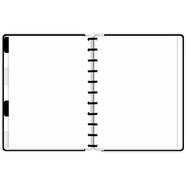 Caderno de disco Capa dura, 80 folhas G, 215x286mm, Preto, 4520, Abyara - PT 1 UN