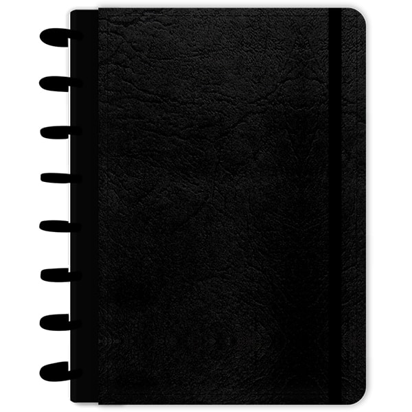Caderno de disco Capa dura, 80 folhas G, 155x215mm, Preto, 4537, Abyara - PT 1 UN