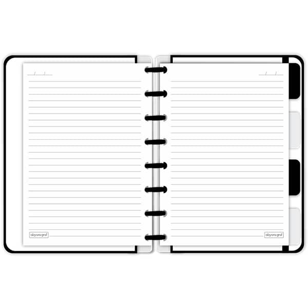 Caderno de disco Capa dura, 80 folhas G, 155x215mm, Preto, 4537, Abyara - PT 1 UN