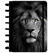 Caderno de disco P, 80 folhas 155 x 215mm, Leão, Preto, 5350, Abyara - PT 1 UN
