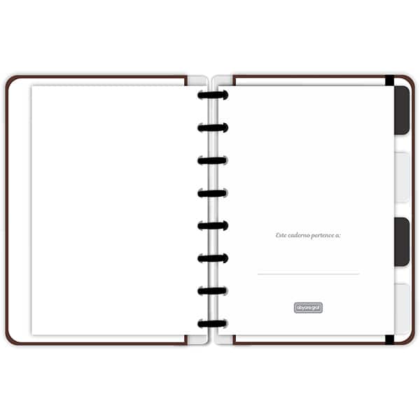 Caderno de disco P, 80 folhas 155 x 215mm, Evidence, Marrom, 5275, Abyara - PT 1 UN Caderno de disco P, 80 folhas 155 x 215mm, Evidence, Marrom, 5275, Abyara - PT 1 UN
