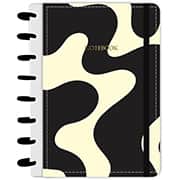Caderno de disco P, 80 folhas 155 x 215mm, Curvas, Preto, 5473, Abyara - PT 1 UN