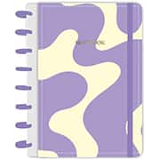 Caderno de disco P, 80 folhas 155 x 215mm, Curvas, Lilás, 5534, Abyara - PT 1 UN