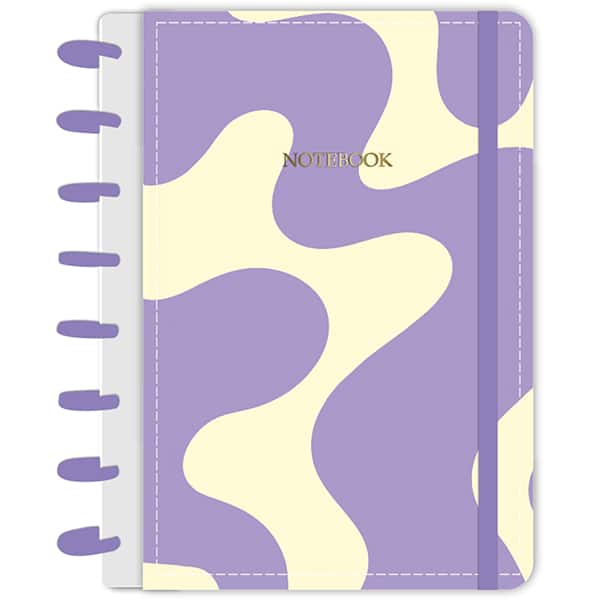 Caderno de disco P, 80 folhas 155 x 215mm, Curvas, Lilás, 5534, Abyara - PT 1 UN Caderno de disco P, 80 folhas 155 x 215mm, Curvas, Lilás, 5534, Abyara - PT 1 UN