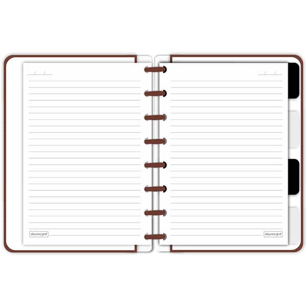 Caderno de disco P, 80 folhas 155 x 215mm, Curvas, Marrom, 5497, Abyara - PT 1 UN Caderno de disco P, 80 folhas 155 x 215mm, Curvas, Marrom, 5497, Abyara - PT 1 UN