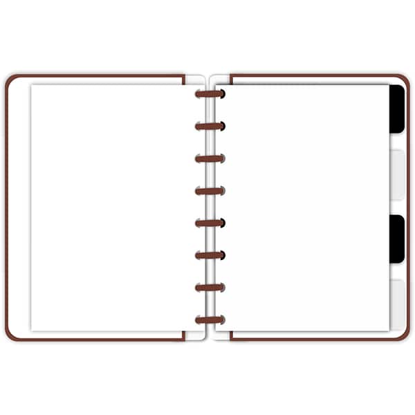 Caderno de disco P, 80 folhas 155 x 215mm, Curvas, Marrom, 5497, Abyara - PT 1 UN Caderno de disco P, 80 folhas 155 x 215mm, Curvas, Marrom, 5497, Abyara - PT 1 UN