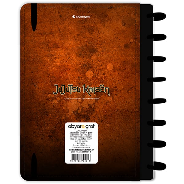 Caderno de disco P, 80 folhas 155 x 215mm, Jujutsu Kaisen, Itadori, 5213, Abyara - PT 1 UN
