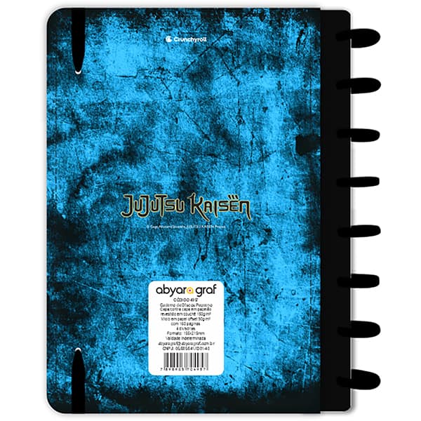 Caderno de disco P, 80 folhas 155 x 215mm, Jujutsu Kaisen, Gojo, 4957, Abyara - PT 1 UN Caderno de disco P, 80 folhas 155 x 215mm, Jujutsu Kaisen, Gojo, 4957, Abyara - PT 1 UN