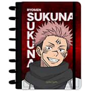 Caderno de disco P, 80 folhas 155 x 215mm, Jujutsu Kaisen, Sukuna, 5008, Abyara - PT 1 UN Caderno de disco P, 80 folhas 155 x 215mm, Jujutsu Kaisen, Sukuna, 5008, Abyara - PT 1 UN