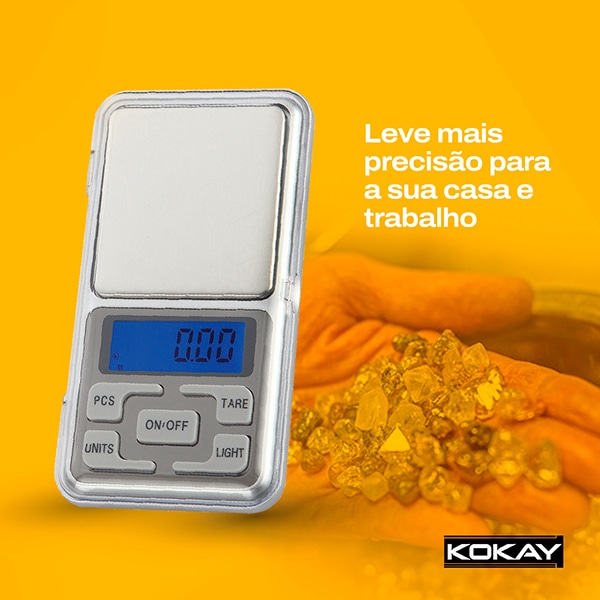 Balança de precisão portátil 500g x 0,1g 056-0009 Kokay CX 1 UN