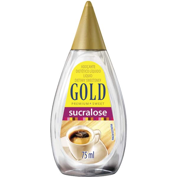 Adoçante liquido sucralose 75ml, 12168, Gold - PT 1 UN