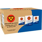 Adoçante sucralose sachê 600mg, 3 Corações - CX 408 UN