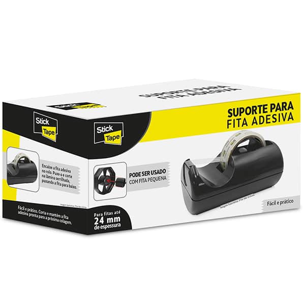 Suporte para Fita Adesiva Grande, Preto, t20003, Stick Tape - PT 1 UN Suporte para Fita Adesiva Grande, Preto, t20003, Stick Tape - PT 1 UN