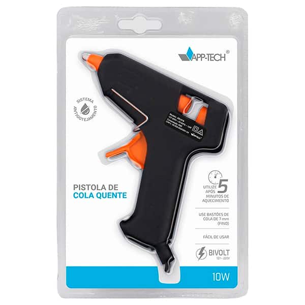 Pistola para cola quente fina, Bivolt, 10w, App-Tech BT 1 UN Pistola para cola quente fina, Bivolt, 10w, App-Tech BT 1 UN
