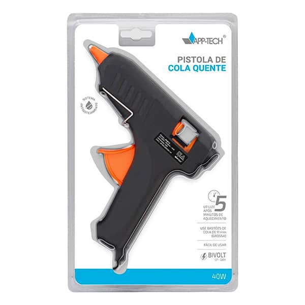 Pistola para cola quente grossa, Bivolt, 40w, App-tech BT 1 UN Pistola para cola quente grossa, Bivolt, 40w, App-tech BT 1 UN
