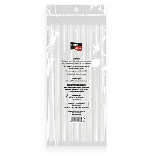 Refil de cola quente grossa, 11,2 x 300mm, 1Kg, Stick Glue - PT 1 UN