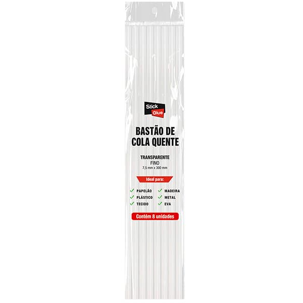 Refil de cola fina 7x300 c/8 Stick Glue PT 1 UN