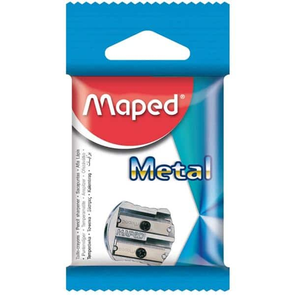 Apontador Metal 2 Furos, Padrão e Jumbo, Maped - BT 1 UN