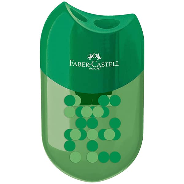 Apontador Duplo com depósito Two Tone, Sortido, Faber-Castell - CX 20 UN