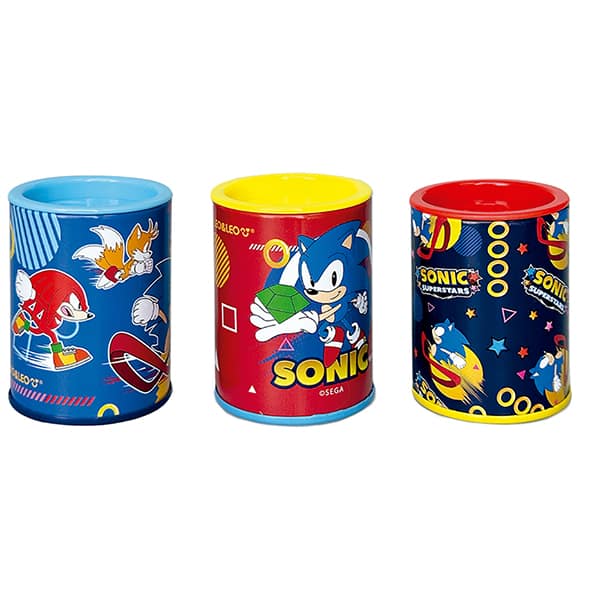 Apontador duplo metálico, Sonic, Sortido, 10551, Leonora - BT 1 UN