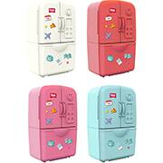 Apontador Duplo com Depósito + Borracha, Mini geladeira, Cores Sortidas, Tris - BT 1 UN