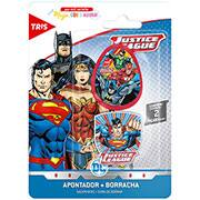 Apontador e Borracha DC Liga da Justiça, Tris - BT 2 UN