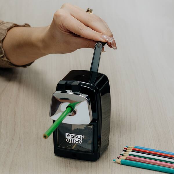 Apontador manual de mesa preto P-100 Easy Office - CX 1 UN