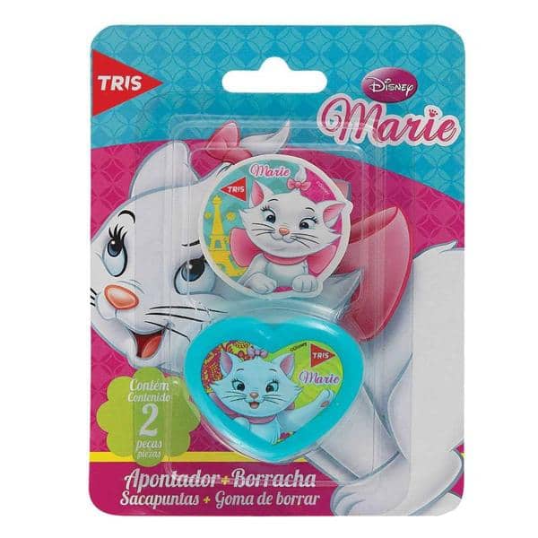 Apontador c/ deposito e borracha coração Marie 631585 Tris BT 2 PC