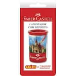 Apontador com Depósito Tubo Plástico, Estampas sortidas, Faber-Castell - BT 1 UN