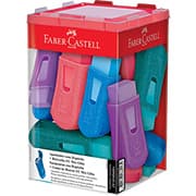 Apontador com Depósito e Borracha Glitz, Faber-Castell - CX 24 UN