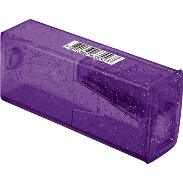 Apontador com Depósito Glitz, Cores Sortidas, Faber-Castell - 1 UN Apontador com Depósito Glitz, Cores Sortidas, Faber-Castell - 1 UN