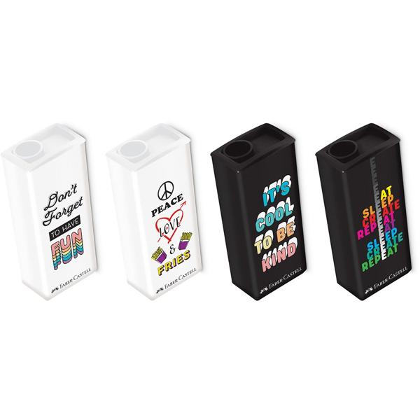 Apontador com Depósito Pôster, Estampas Sortidas, Faber-Castell - UN 1 UN Apontador com Depósito Pôster, Estampas Sortidas, Faber-Castell - UN 1 UN